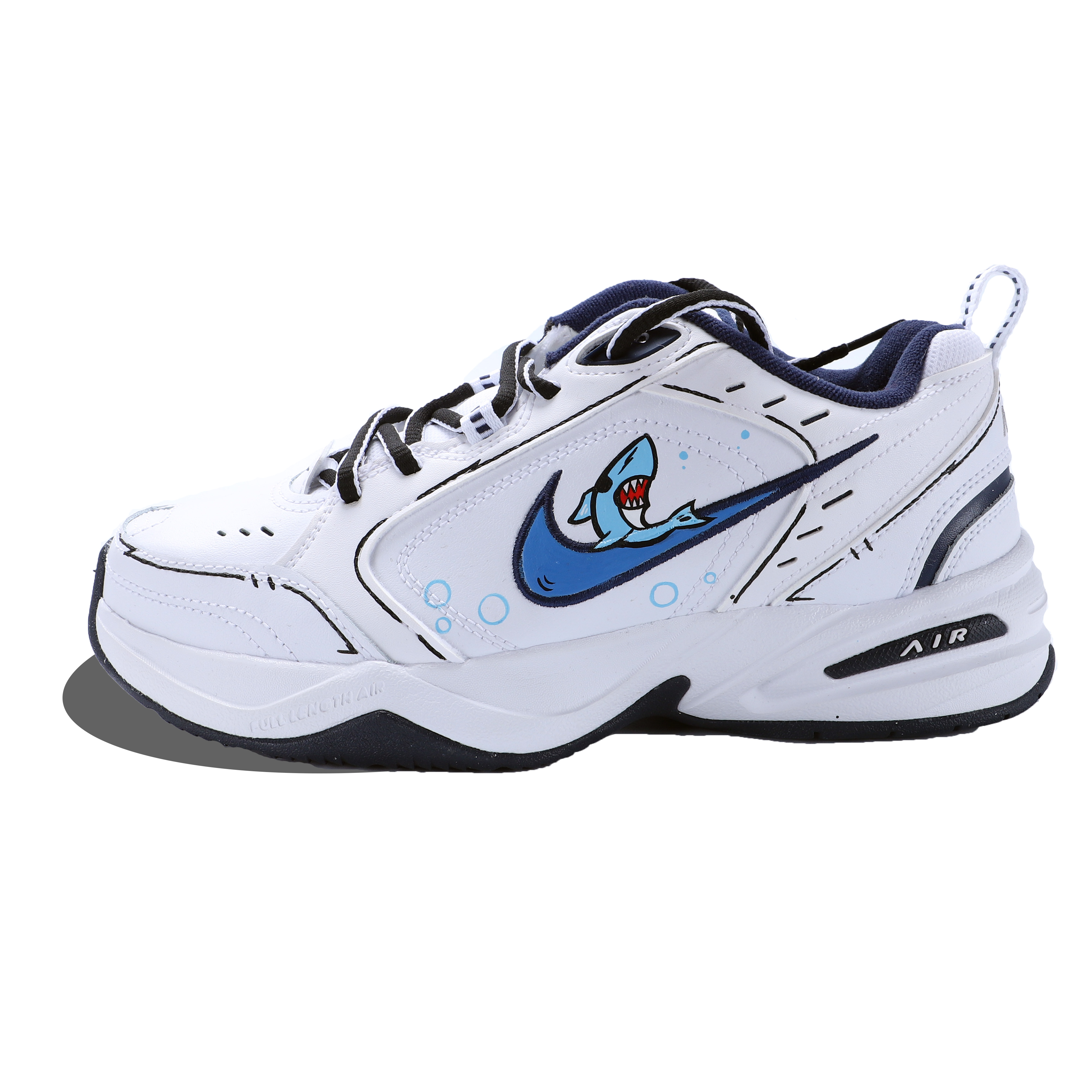 [Custom Shoes] Nike Air Monarch IV 'White Shark Customized' 圖 2