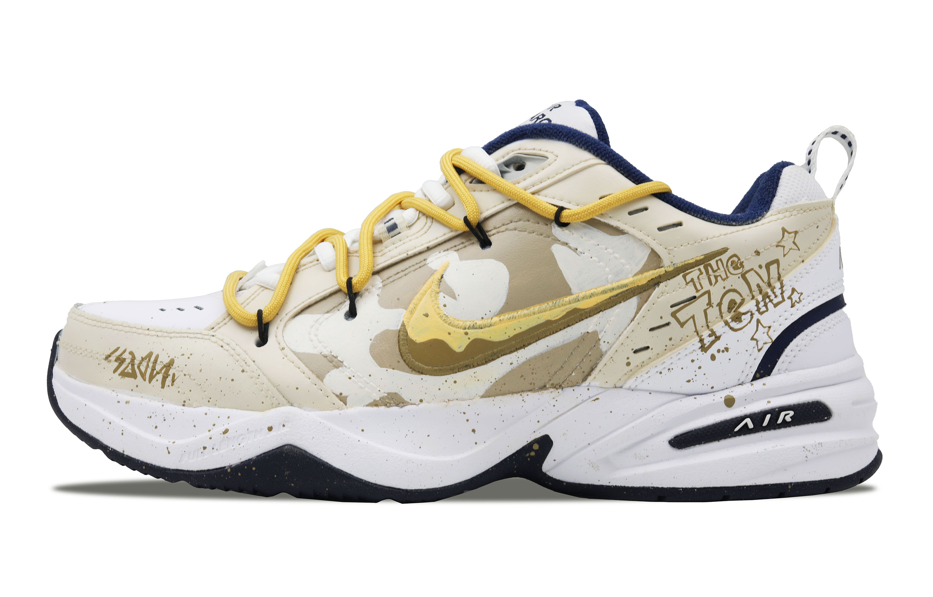 Order 【定製球鞋】Nike Air Monarch 4 合成皮革 RAAT製造 Ten 復古經典 休閒舒適 減震防滑耐磨 低筒 老爹鞋 男女同款 白黃