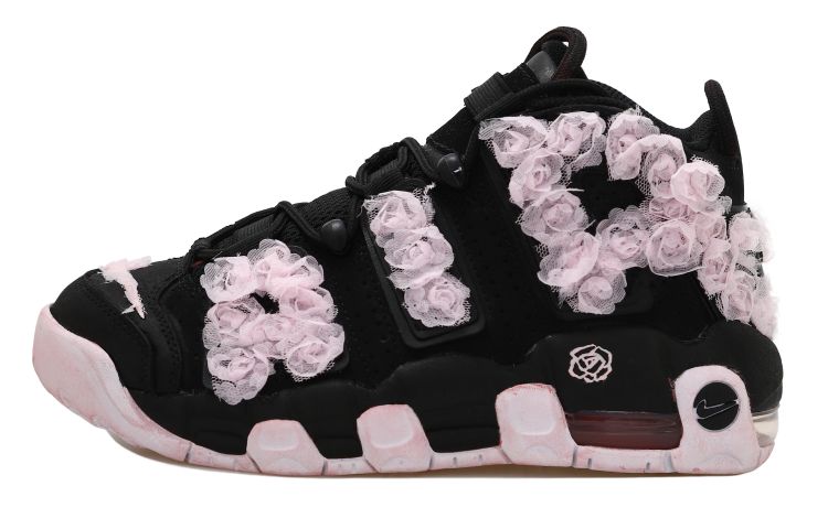 [Custom Shoes] Nike Air More Uptempo 'Black Pink Rose'