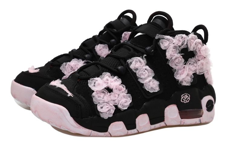 [Custom Shoes] Nike Air More Uptempo 'Black Pink Rose' 圖 3