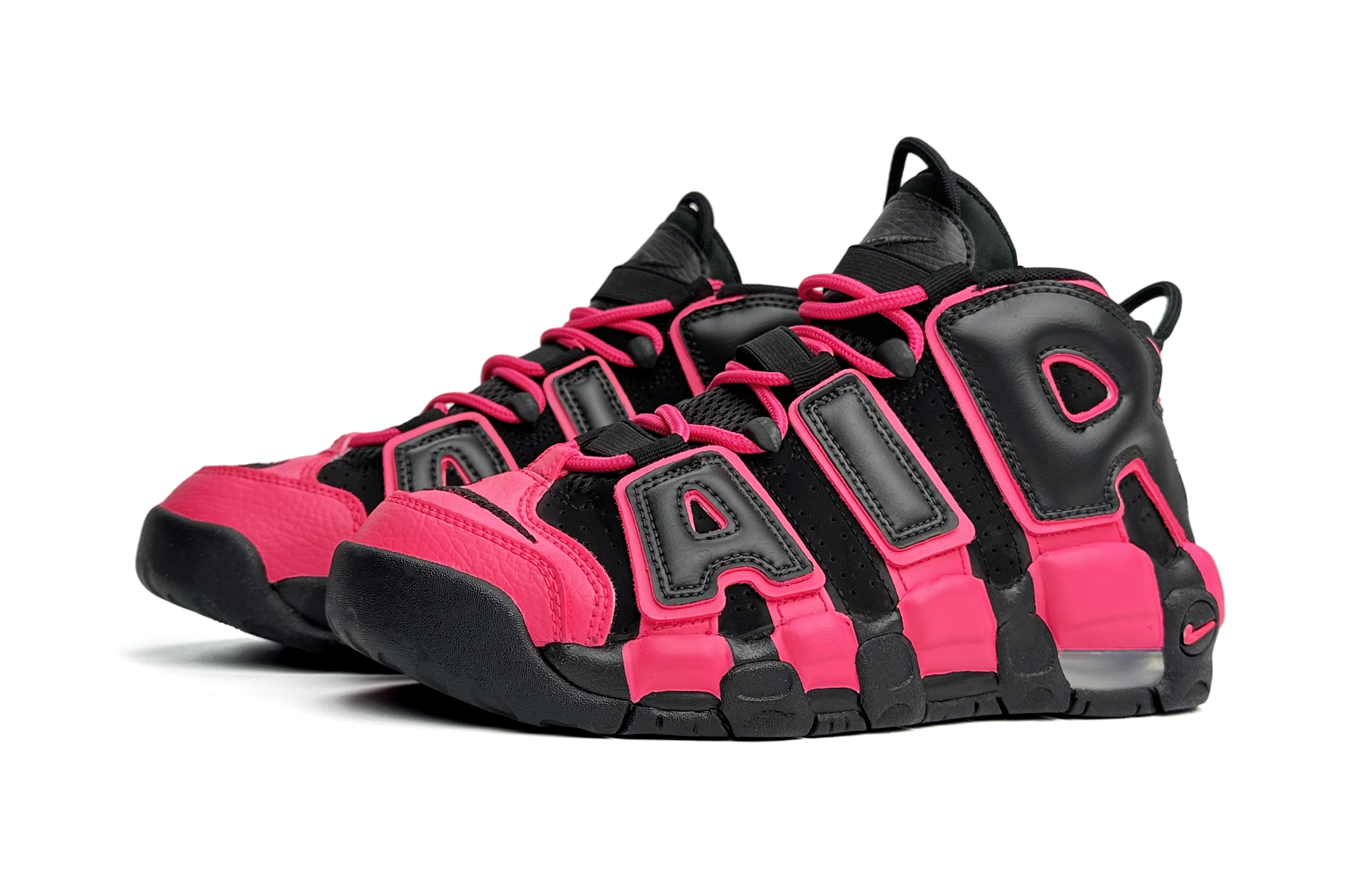 [Custom Shoes] Nike Air More Uptempo 'Black Pink Sweetheart' 圖 3