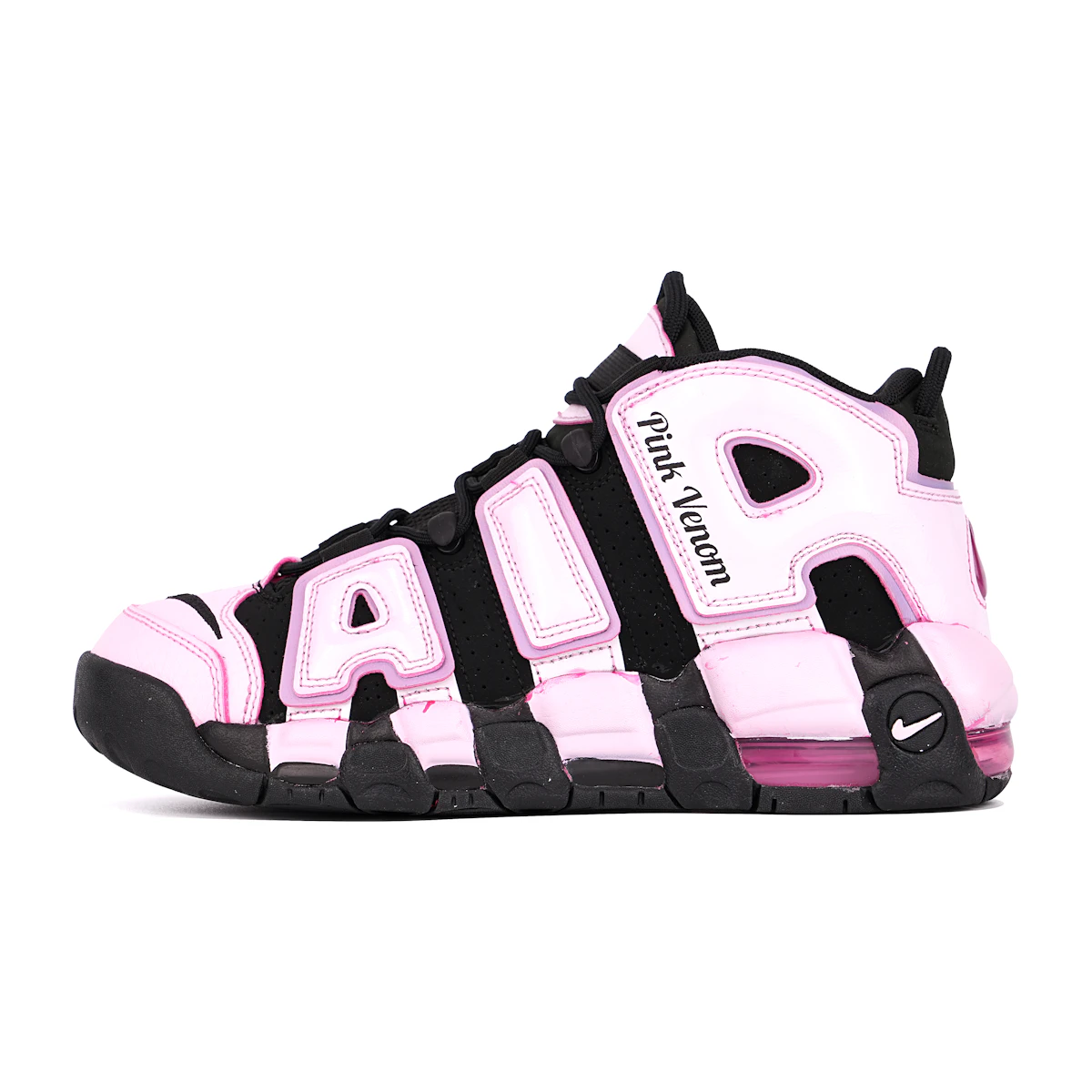 Basketball Shoes Black And Pink Uptempo Nike Big Kids Air More