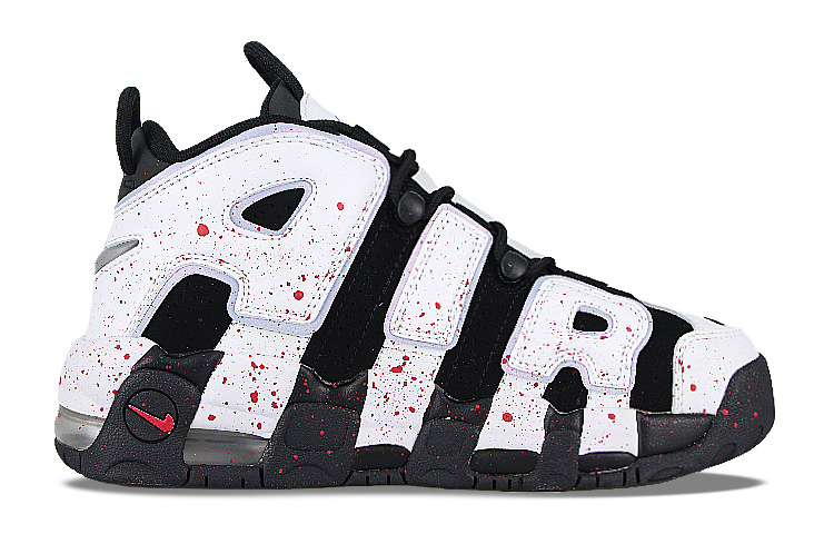 Lookbook [Kasut Custom] Nike Air More Uptempo 'Hitam Merah Percikan Bow' DQ6200-001(Team58-泼墨蝴蝶结)