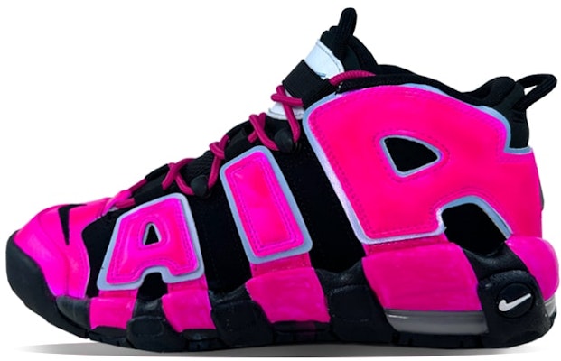 【定制球鞋】 Nike Air More Uptempo 辣酷風 Y2K 潮流 千禧 中幫 板鞋 GS 黑玫紅 Buy 【定制球鞋】 Nike Air More Uptempo 辣酷風 Y2K 潮流 千禧 中幫 板鞋 GS 黑玫紅