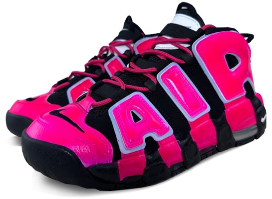【定制球鞋】 Nike Air More Uptempo 辣酷風 Y2K 潮流 千禧 中幫 板鞋 GS 黑玫紅 Lookbook 【定制球鞋】 Nike Air More Uptempo 辣酷風 Y2K 潮流 千禧 中幫 板鞋 GS 黑玫紅