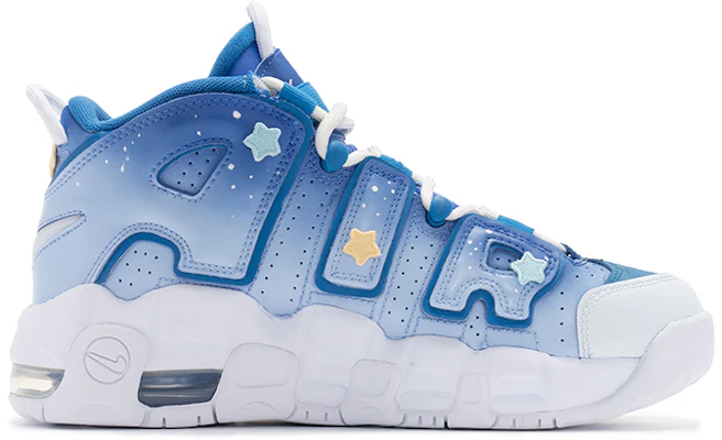 【定制球鞋】 Nike Air More Uptempo 藍色星空 立體星球 星空漸變 高筒 復古籃球鞋 GS 藍色 Order 【定制球鞋】 Nike Air More Uptempo 藍色星空 立體星球 星空漸變 高筒 復古籃球鞋 GS 藍色