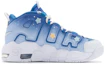 Order 【定制球鞋】 Nike Air More Uptempo 藍色星空 立體星球 星空漸變 高筒 復古籃球鞋 GS 藍色