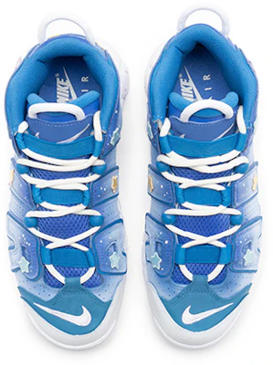 【定制球鞋】 Nike Air More Uptempo 藍色星空 立體星球 星空漸變 高筒 復古籃球鞋 GS 藍色 Shop 【定制球鞋】 Nike Air More Uptempo 藍色星空 立體星球 星空漸變 高筒 復古籃球鞋 GS 藍色