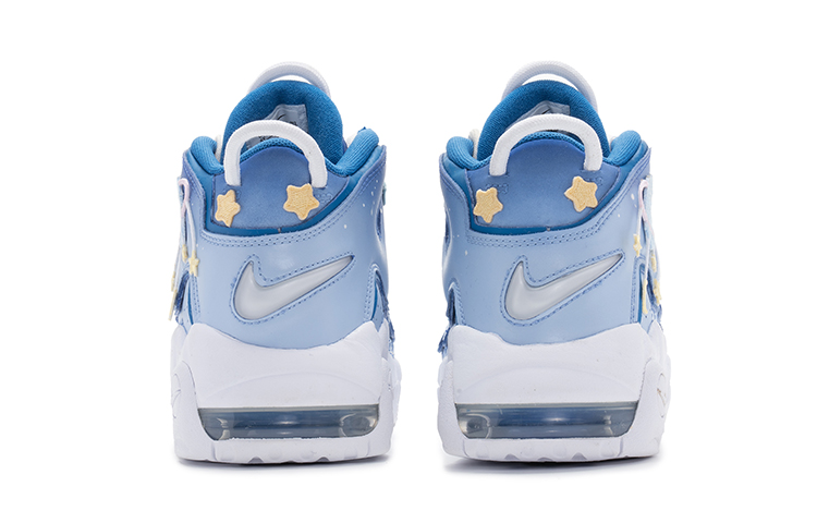 Purchase 【定制球鞋】 Nike Air More Uptempo 藍色星空 立體星球 星空漸變 高筒 復古籃球鞋 GS 藍色