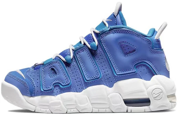 【定制球鞋】 Nike Air More Uptempo 藍色星空 立體星球 星空漸變 高筒 復古籃球鞋 GS 藍色 Sizing 【定制球鞋】 Nike Air More Uptempo 藍色星空 立體星球 星空漸變 高筒 復古籃球鞋 GS 藍色