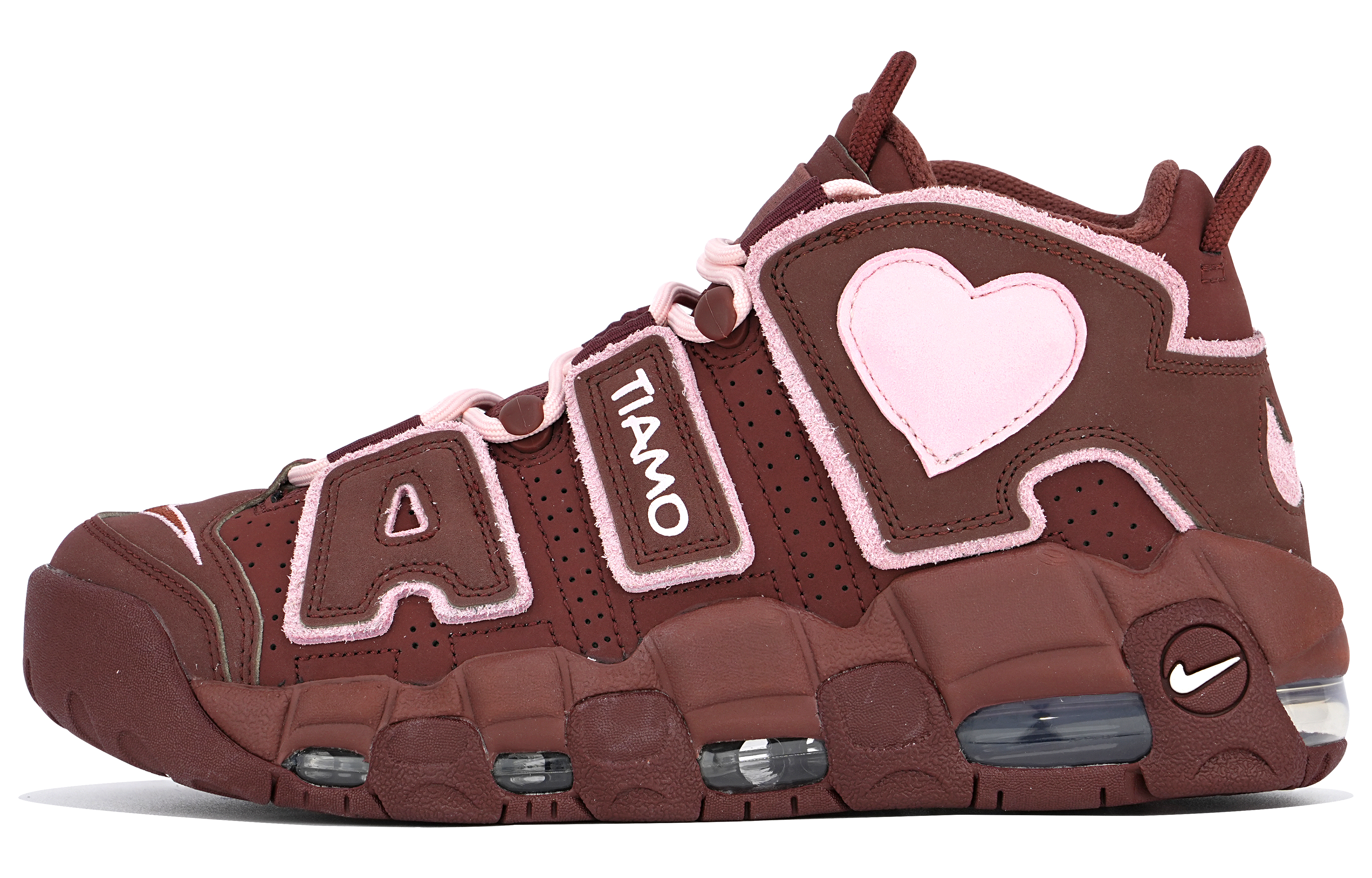 ナイキ エアモアアップテンポ ブラウン/ピンクAIR MORE UPTEMPO