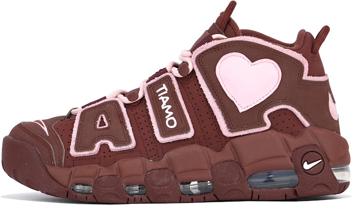 나이키 에어 모어 업템포 '브라운 핑크 하트' 커스텀 DV3466-200(TeamTen-女款棕粉立体爱心) Order 나이키 에어 모어 업템포 '브라운 핑크 하트' 커스텀 DV3466-200(TeamTen-女款棕粉立体爱心)