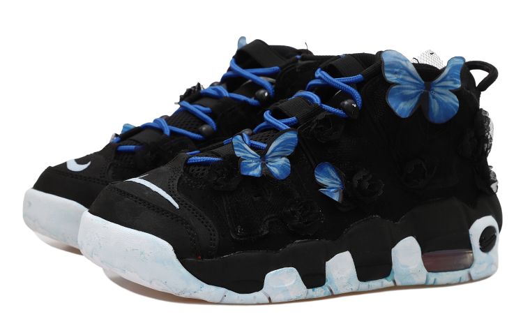 Lookbook [Kasut Custom] Nike Air More Uptempo 'Butterfly Patch Hitam-Biru' FB1344-001(Team拾玖-蝴蝶花园S-BOX)