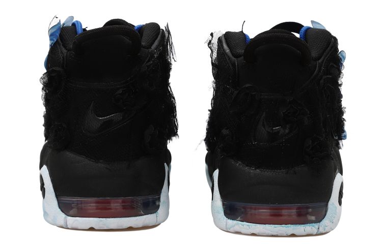 Shop [Kasut Custom] Nike Air More Uptempo 'Butterfly Patch Hitam-Biru' FB1344-001(Team拾玖-蝴蝶花园S-BOX)