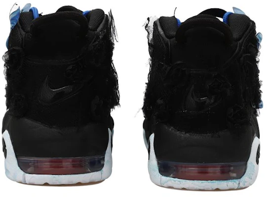 【客製化球鞋】Nike Air More Uptempo 蝴蝶繡貼 做舊 禮盒版 低筒 復古籃球鞋 GS 黑藍 Shop 【客製化球鞋】Nike Air More Uptempo 蝴蝶繡貼 做舊 禮盒版 低筒 復古籃球鞋 GS 黑藍