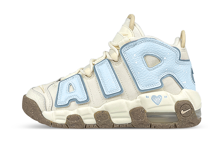 Buy 【訂製球鞋】Nike Air More Uptempo 糖果馬卡龍 襪子 禮盒 中筒 復古籃球鞋 GS 藍白