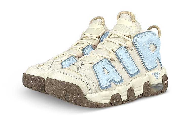 Lookbook 【訂製球鞋】Nike Air More Uptempo 糖果馬卡龍 襪子 禮盒 中筒 復古籃球鞋 GS 藍白