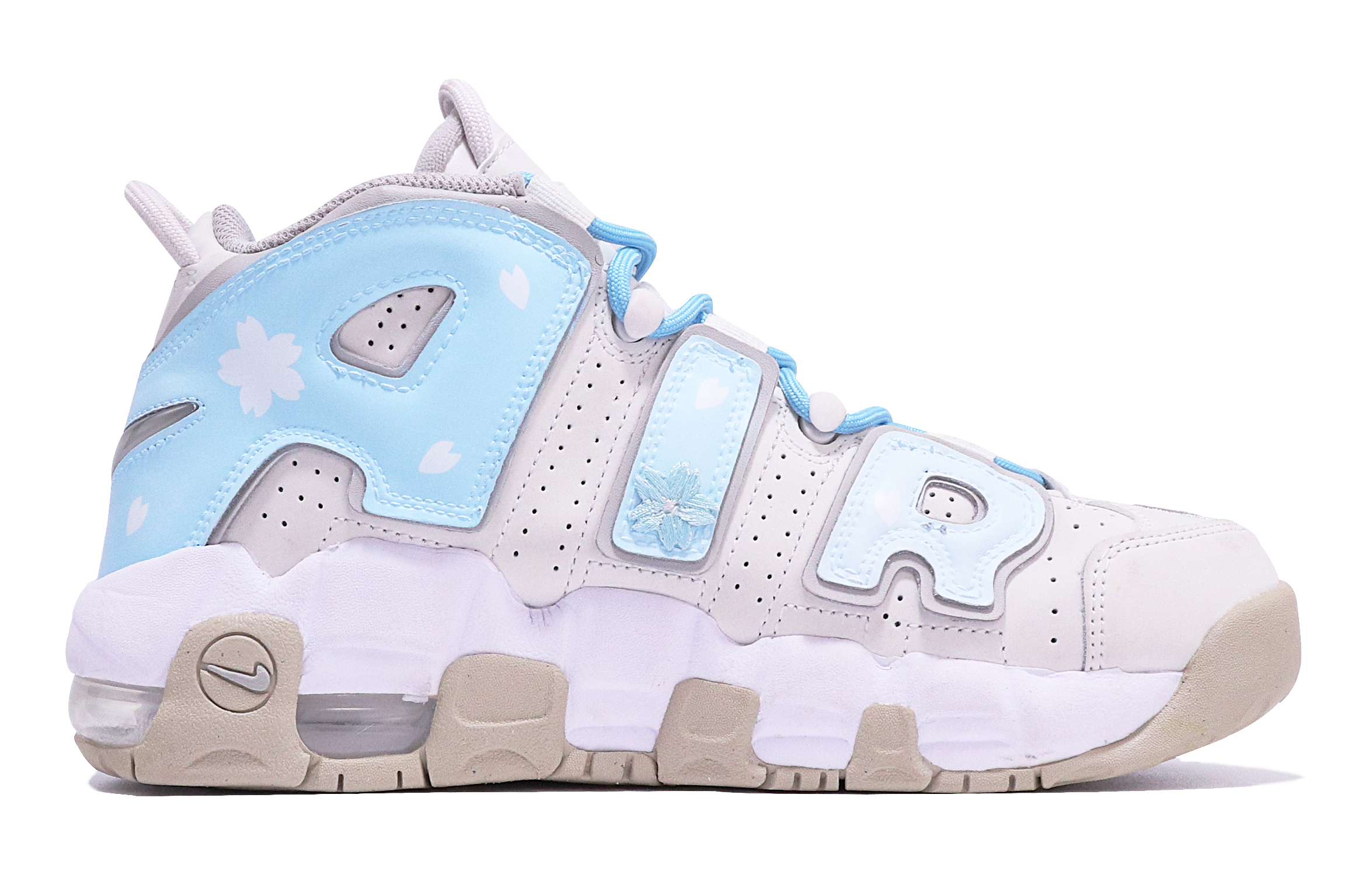 Order [Sneaker Kustom] Nike Air More Uptempo 'Cherry Blossom Gradient' DM1023-001(TeamTen-女款樱花刺绣蓝)