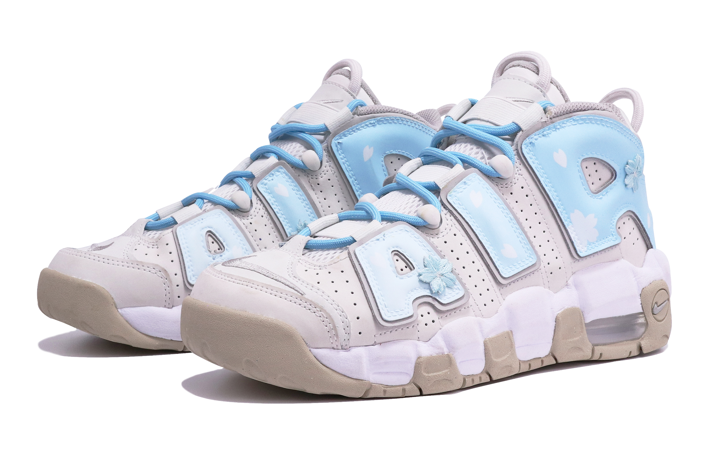 Lookbook [Sneaker Kustom] Nike Air More Uptempo 'Cherry Blossom Gradient' DM1023-001(TeamTen-女款樱花刺绣蓝)