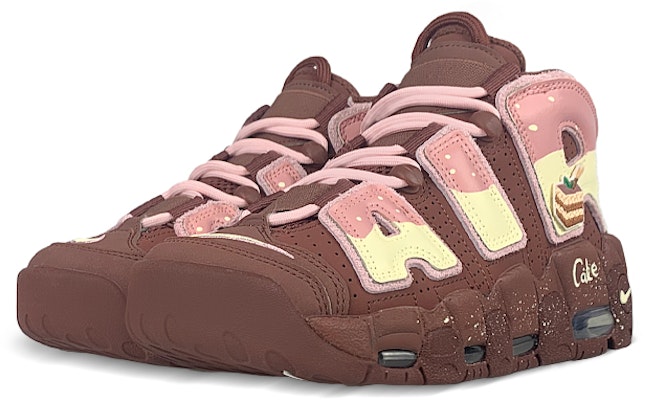 【訂製球鞋】Nike Air More Uptempo 巧克力蛋糕 美式復古 逃生日記 中筒 復古籃球鞋 男女款 粉棕色 Shop 【訂製球鞋】Nike Air More Uptempo 巧克力蛋糕 美式復古 逃生日記 中筒 復古籃球鞋 男女款 粉棕色