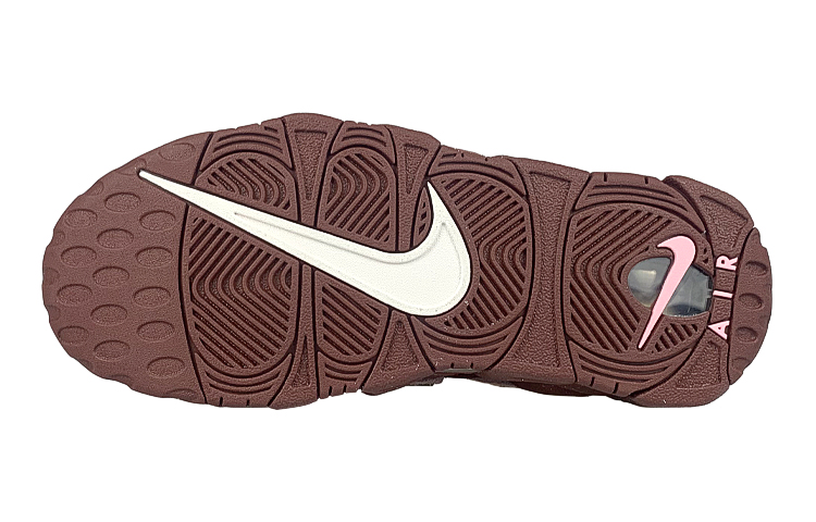 Sizing 【訂製球鞋】Nike Air More Uptempo 巧克力蛋糕 美式復古 逃生日記 中筒 復古籃球鞋 男女款 粉棕色