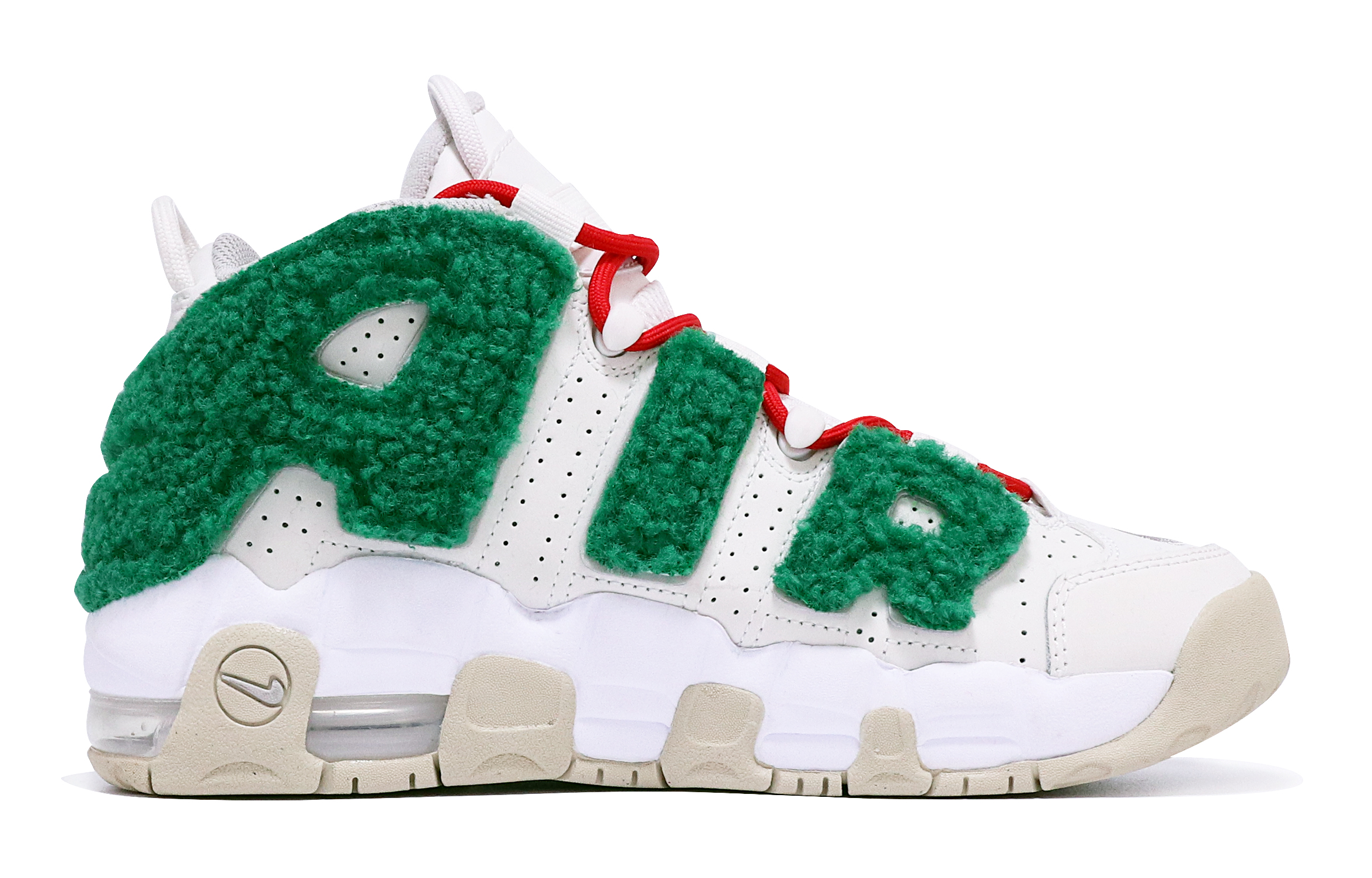 Order 【カスタムシューズ】ナイキエアモアアップテンポ 'クリスマスホワイトグリーン' DM1023-001(TeamTen-女款圣诞绿)