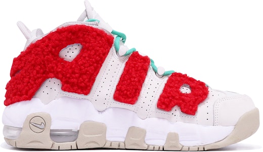 【客製化球鞋】Nike Air More Uptempo 聖誕主題 毛絨 縫製 中筒 復古籃球鞋 GS 白紅 Order 【客製化球鞋】Nike Air More Uptempo 聖誕主題 毛絨 縫製 中筒 復古籃球鞋 GS 白紅