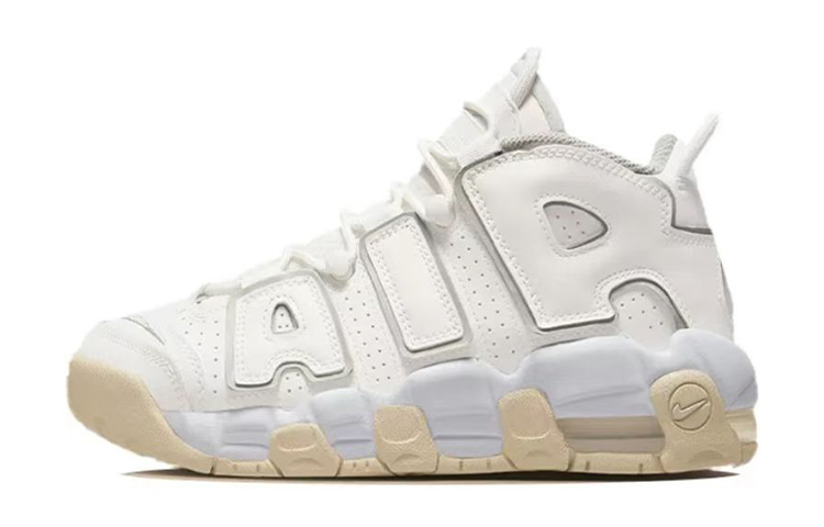 Cheap 【定制球鞋】Nike Air More Uptempo 聖誕主題 毛絨 縫紉 禮物 高幫 復古籃球鞋 GS 白綠 特殊禮盒版