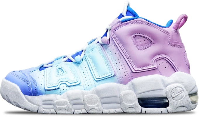 【客製版球鞋】Nike Air More Uptempo 皮朋大Air 棉花糖 三色漸變噴繪 中筒 復古籃球鞋 GS 紅藍 Buy 【客製版球鞋】Nike Air More Uptempo 皮朋大Air 棉花糖 三色漸變噴繪 中筒 復古籃球鞋 GS 紅藍