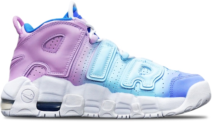 【客製版球鞋】Nike Air More Uptempo 皮朋大Air 棉花糖 三色漸變噴繪 中筒 復古籃球鞋 GS 紅藍 Order 【客製版球鞋】Nike Air More Uptempo 皮朋大Air 棉花糖 三色漸變噴繪 中筒 復古籃球鞋 GS 紅藍