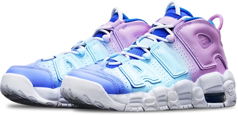 【客製版球鞋】Nike Air More Uptempo 皮朋大Air 棉花糖 三色漸變噴繪 中筒 復古籃球鞋 GS 紅藍 Lookbook 【客製版球鞋】Nike Air More Uptempo 皮朋大Air 棉花糖 三色漸變噴繪 中筒 復古籃球鞋 GS 紅藍