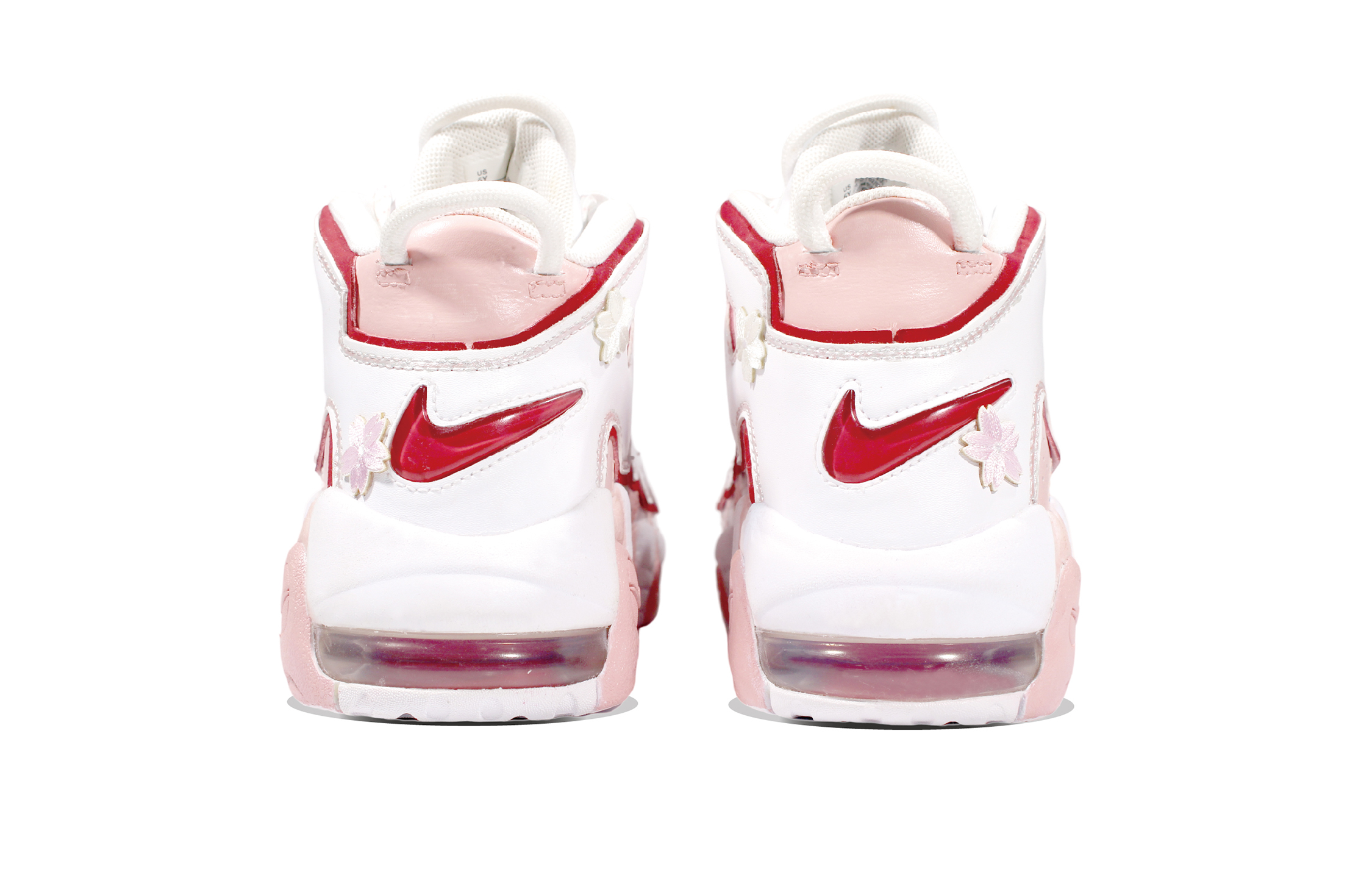 Shop [Sepatu Custom] Nike Air More Uptempo 'Bordir Musim Semi Pink Manis' DJ5988(Team30-樱花皮蓬)