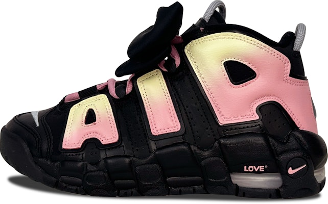 【訂製球鞋】Nike Air More Uptempo 逃跑芭比 少女甜美 舒適百搭 潮流 減震 中筒 復古籃球鞋 GS 黑粉 Order 【訂製球鞋】Nike Air More Uptempo 逃跑芭比 少女甜美 舒適百搭 潮流 減震 中筒 復古籃球鞋 GS 黑粉