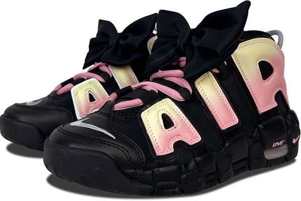 【訂製球鞋】Nike Air More Uptempo 逃跑芭比 少女甜美 舒適百搭 潮流 減震 中筒 復古籃球鞋 GS 黑粉 Shop 【訂製球鞋】Nike Air More Uptempo 逃跑芭比 少女甜美 舒適百搭 潮流 減震 中筒 復古籃球鞋 GS 黑粉