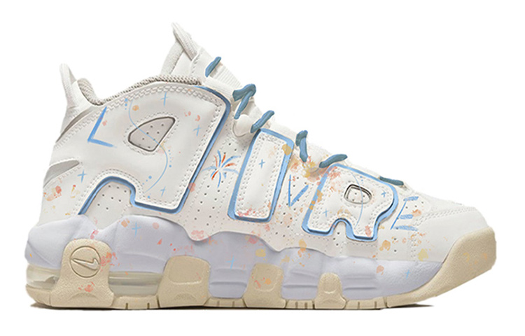 Order [Kasut Custom] Nike Air More Uptempo 'Fireworks Splatter' DM1023-001(TeamS-皮蓬烟花)