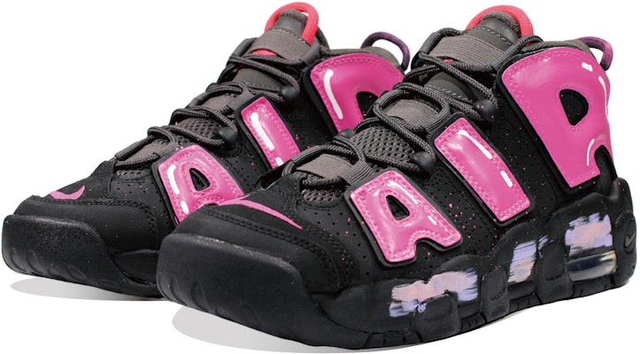 【客製化球鞋】Nike Air More Uptempo 潮流塗鴉 甜美泡泡 兒童趣味 潑墨 復古籃球鞋 GS 黑粉 Lookbook 【客製化球鞋】Nike Air More Uptempo 潮流塗鴉 甜美泡泡 兒童趣味 潑墨 復古籃球鞋 GS 黑粉