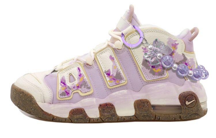 Order [定制鞋] 耐克 Air More Uptempo '薰衣草蝴蝶结复古' DX1939-100(Team拾玖-薰衣草挂饰S-BOX)