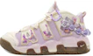 Order 【客製化球鞋】 Nike Air More Uptempo OKHR 熏衣草蝴蝶結掛飾做舊 中筒 復古籃球鞋 GS 黃紫色