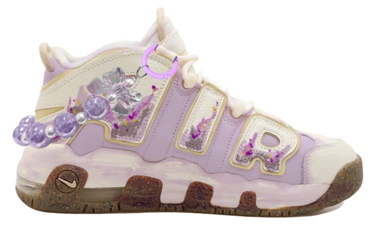 Lookbook [定制鞋] 耐克 Air More Uptempo '薰衣草蝴蝶结复古' DX1939-100(Team拾玖-薰衣草挂饰S-BOX)