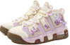 Shop 【客製化球鞋】 Nike Air More Uptempo OKHR 熏衣草蝴蝶結掛飾做舊 中筒 復古籃球鞋 GS 黃紫色