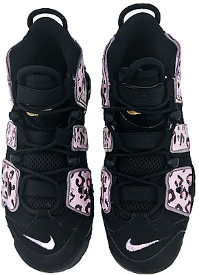 【客製化球鞋】 Nike Air More Uptempo 球場精靈 豹紋 中筒 復古籃球鞋 GS 黑粉 Shop 【客製化球鞋】 Nike Air More Uptempo 球場精靈 豹紋 中筒 復古籃球鞋 GS 黑粉