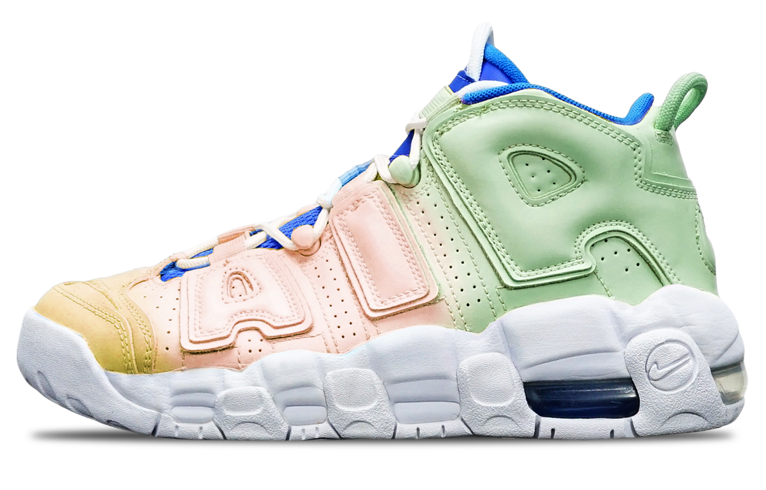 [Custom Shoes] Nike Air More Uptempo 'Macaron Orange Green'
