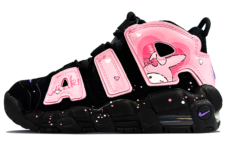 Buy [Kasut Custom] Nike Air More Uptempo 'Melodi Hitam Merah Jambu' DX5954-001(Team40-GS美乐蒂黑粉)