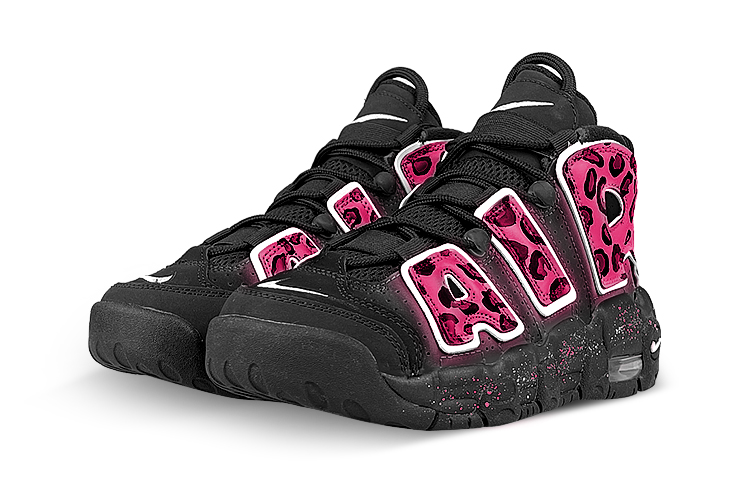 Lookbook [定制鞋款] 耐克Air More Uptempo '金钱豹斑点-黑粉' 415082-002(Team叁-女皮粉豹SBOX)