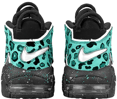 【定制球鞋】Nike Air More Uptempo 是在玩鞋 禮盒 金錢豹 潑墨 暈染 高幫 復古籃球鞋 GS 黑綠 Purchase 【定制球鞋】Nike Air More Uptempo 是在玩鞋 禮盒 金錢豹 潑墨 暈染 高幫 復古籃球鞋 GS 黑綠