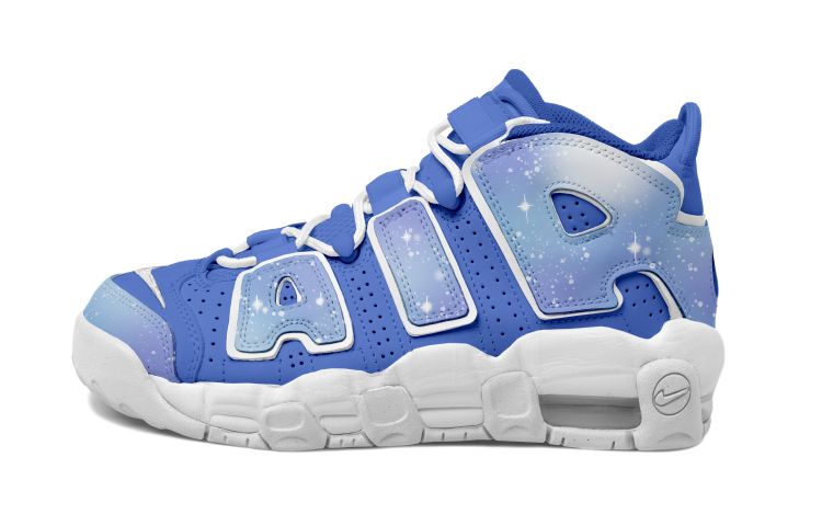 [Custom Shoes] Nike Air More Uptempo 'North Carolina Blue Galaxy'