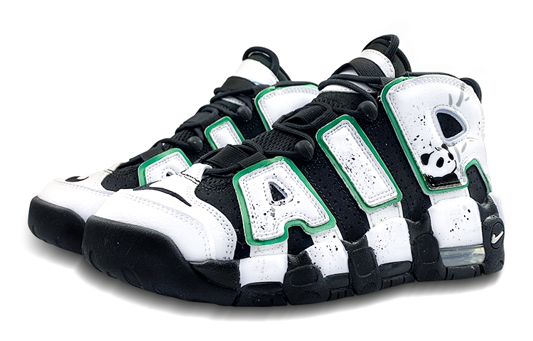 Shop [Sepatu Custom] Nike Air More Uptempo 'Panda Bambu' DV0819-001(Team叁-男皮熊猫望竹)