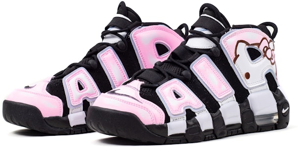 【定製球鞋】Nike Air More Uptempo 大Air 蝴蝶結 粉色小貓 做舊損痕 中筒復古籃球鞋 GS 黑粉 Lookbook 【定製球鞋】Nike Air More Uptempo 大Air 蝴蝶結 粉色小貓 做舊損痕 中筒復古籃球鞋 GS 黑粉