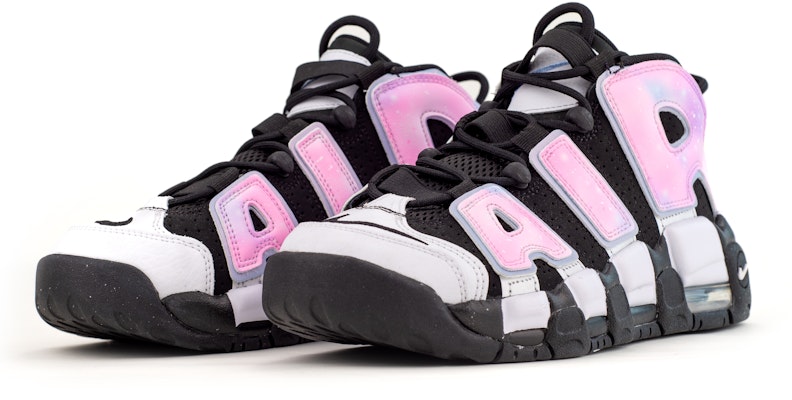 【客製化球鞋】 Nike Air More Uptempo 大Air 時尚 粉紅星空 中筒 復古籃球鞋 GS 黑粉 Lookbook 【客製化球鞋】 Nike Air More Uptempo 大Air 時尚 粉紅星空 中筒 復古籃球鞋 GS 黑粉
