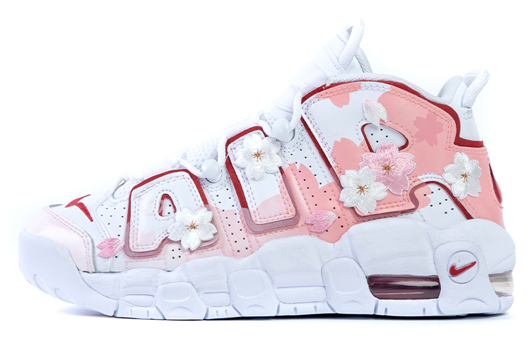 [Custom Shoes] Nike Air More Uptempo 'Sakura Embroidery'